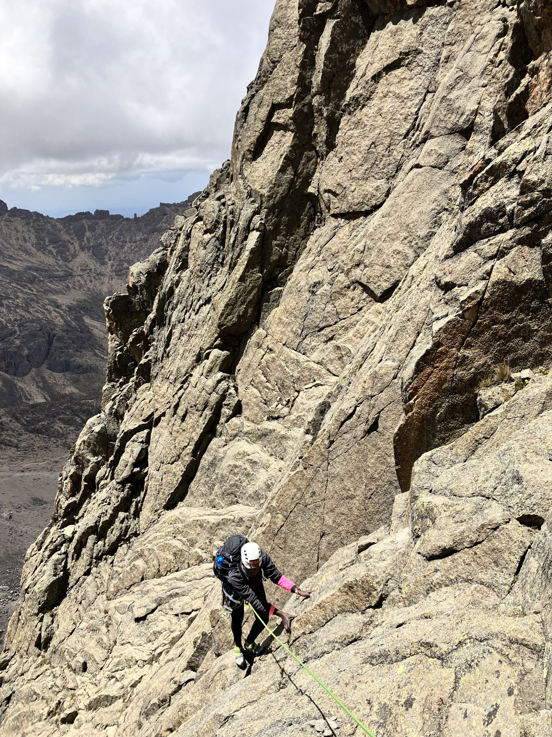 Climbing Point John in Mount Kenya